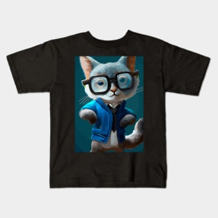 Nerd Cat Kids T-Shirt